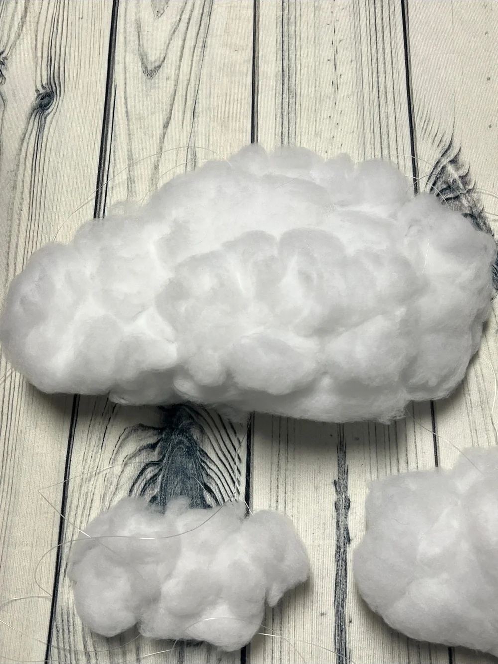 Handmade Hanging Cloud Decor Props - Set of 7